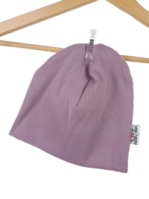 Beanie Feinripp mauve