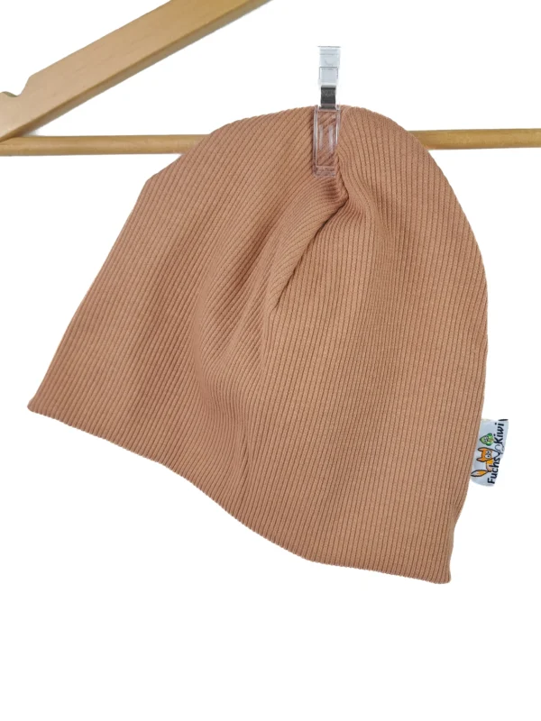 Beanie Feinripp nuss
