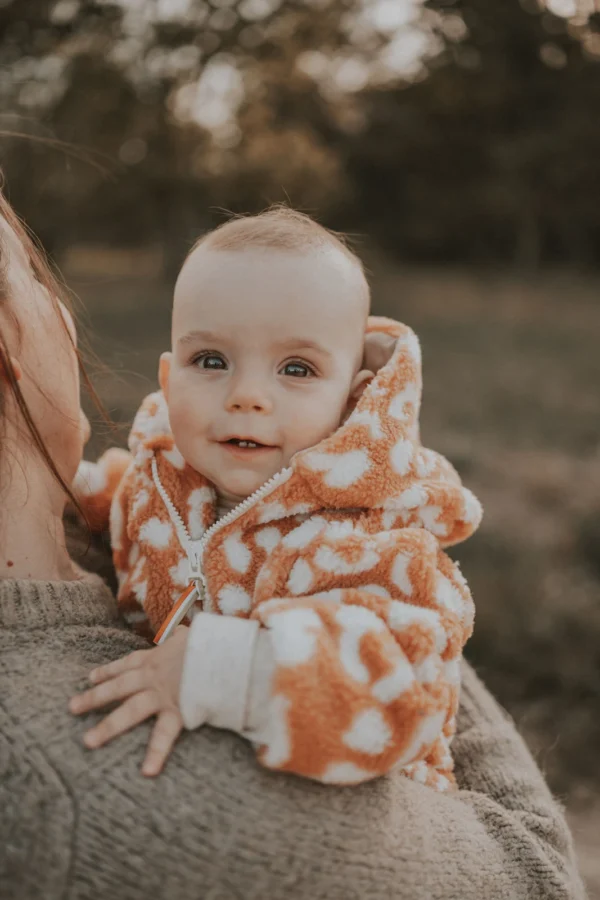 Fleeceoverall Leo apricot – Bild 3