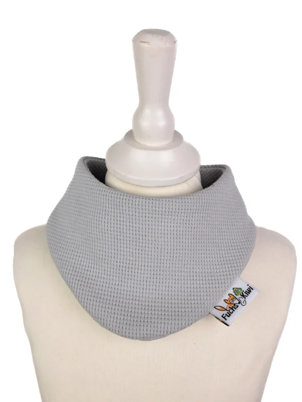 Halstuch Waffeljersey grau