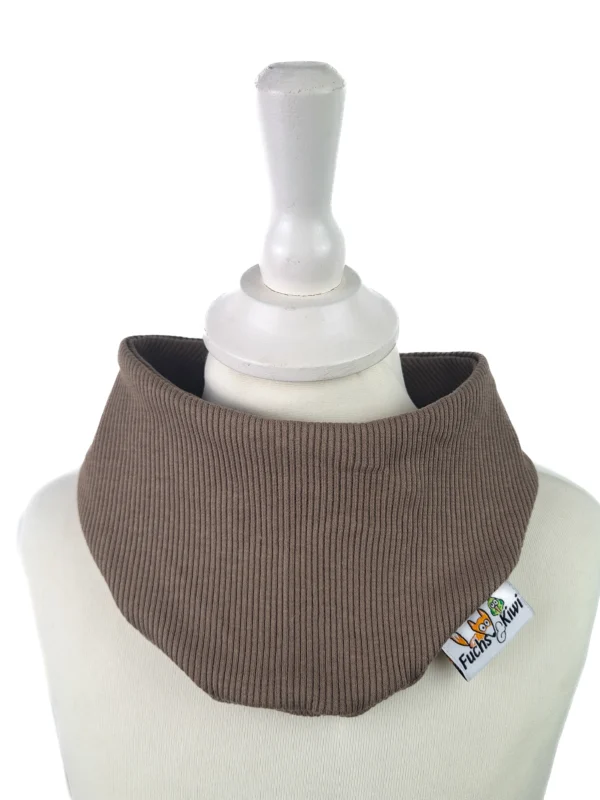Halstuch Feinripp taupe