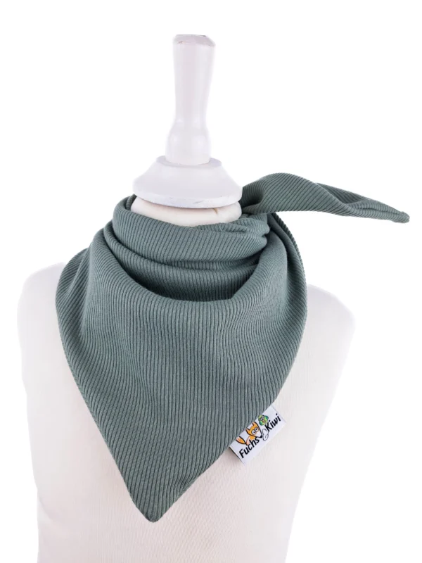 Halstuch zum Binden Feinripp altmint