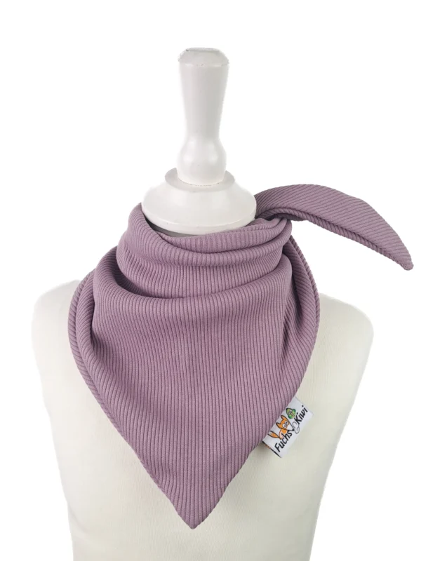 Halstuch zum Binden Feinripp mauve