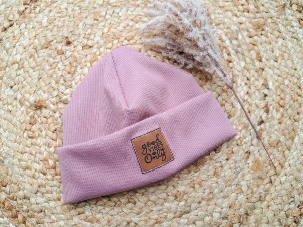 Hipster Beanie Feinripp altrosa
