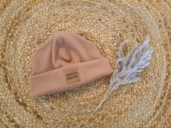Hipster Beanie Feinripp nuss