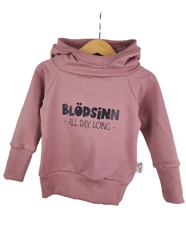 Hoodie Blödsinn all Day long-Patch rosa