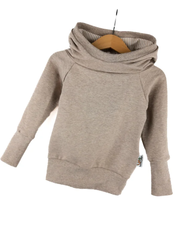 Hoodie Streifen beige