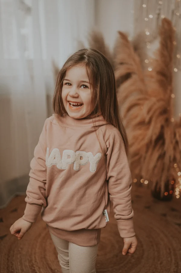 Hoodie Happy-Patch altrosa – Bild 3
