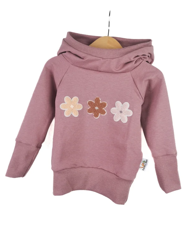 Hoodie Blumenlieblinge-Patch altrosa