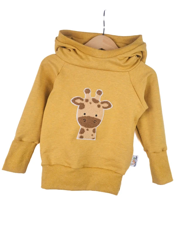 Hoodie Giraffenkopf-Patch curry