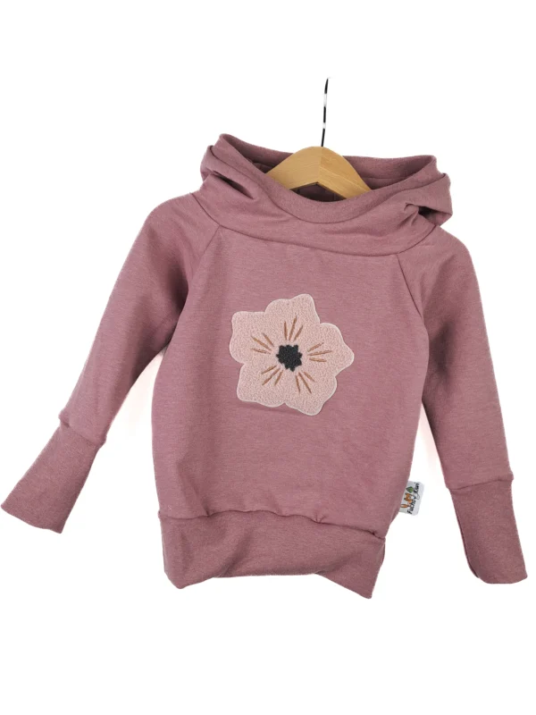 Hoodie Blumentraum-Patch altrosa