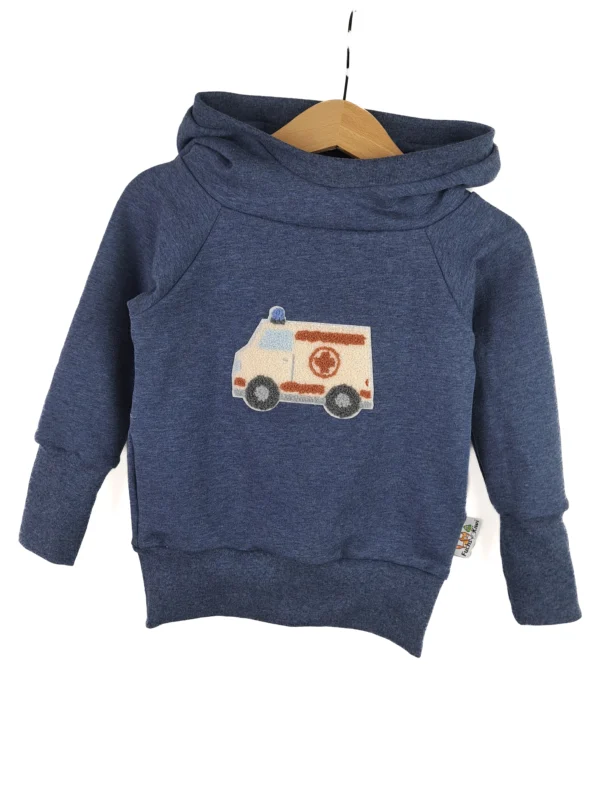 Hoodie Krankenwagen-Patch blau