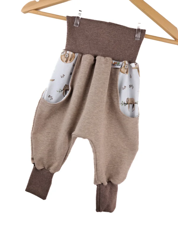 Pumphose mit Taschen sand meliert mit Faultierliebe