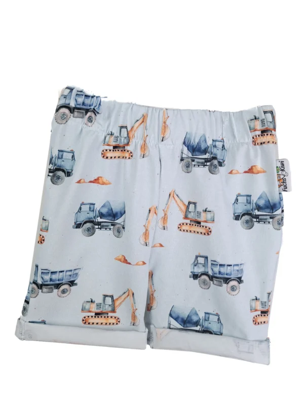 Kurze Shorts Baustelle blau