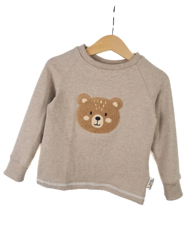Langarmshirt Bärchi-Patch sand