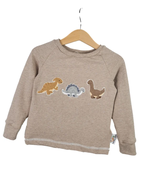 Langarmshirt Dinolieblinge-Patch sand
