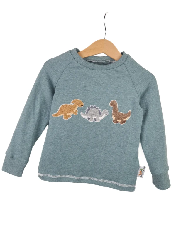 Langarmshirt Dinolieblinge-Patch altmint