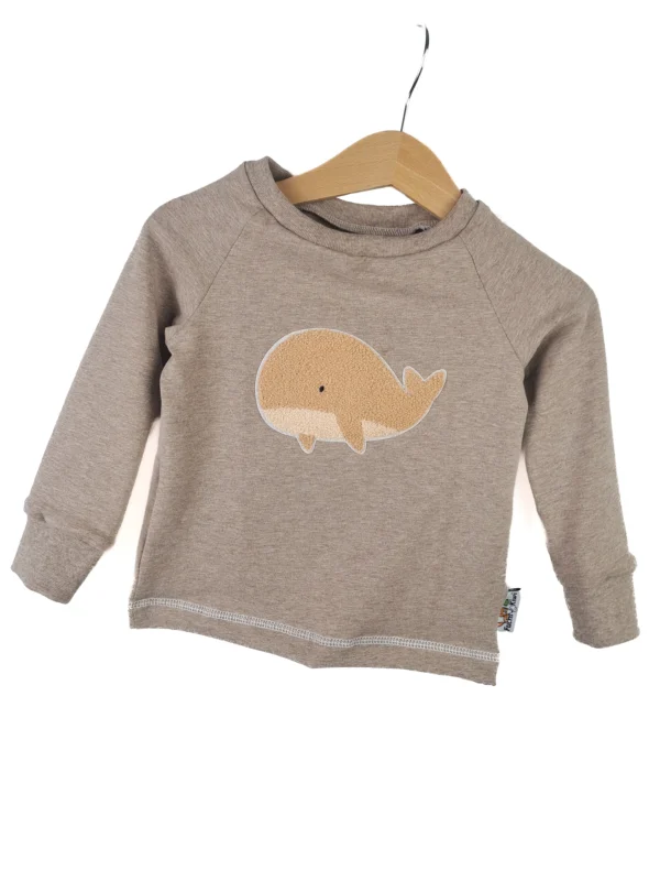 Langarmshirt Wal-Patch sand