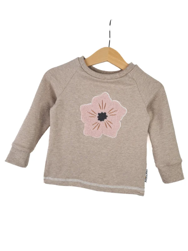 Langarmshirt Blumentraum-Patch sand