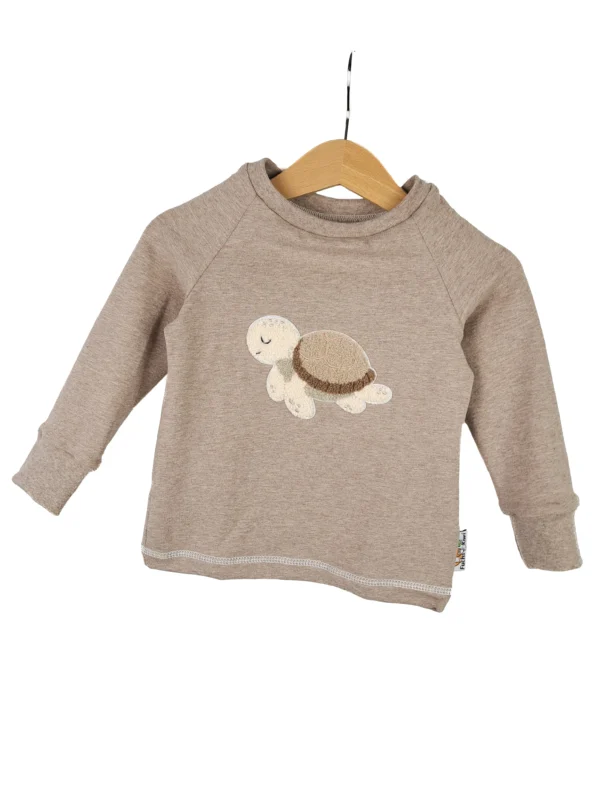 Langarmshirt Schildkröte-Patch sand