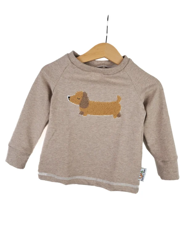 Langarmshirt Dackelliebling-Patch