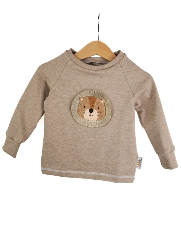 Langarmshirt Löwenliebling-Patch sand