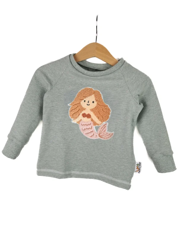 Langarmshirt Meerjungfrau-Patch mint