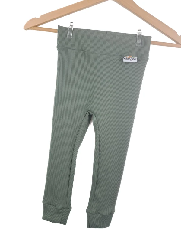Leggings Feinripp altmint