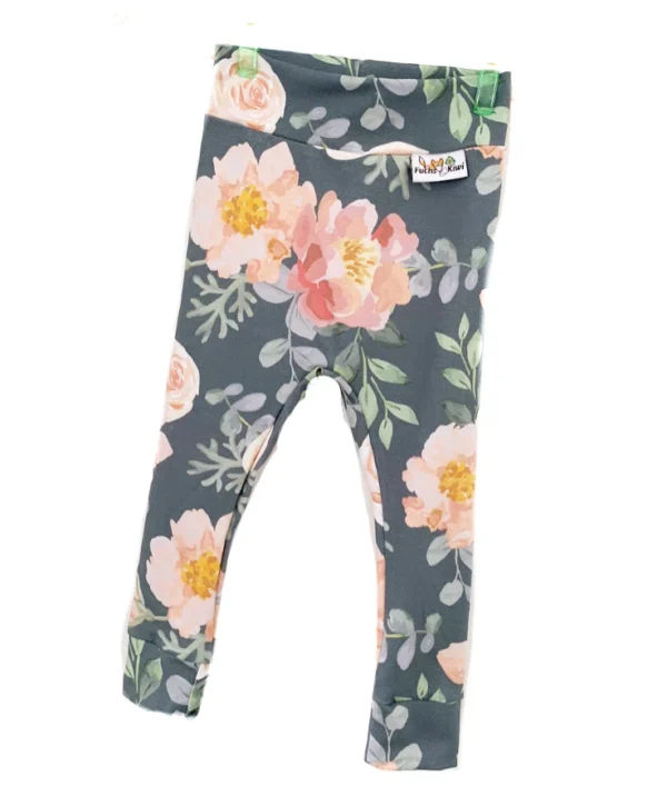Leggings Rosenzauber petrol