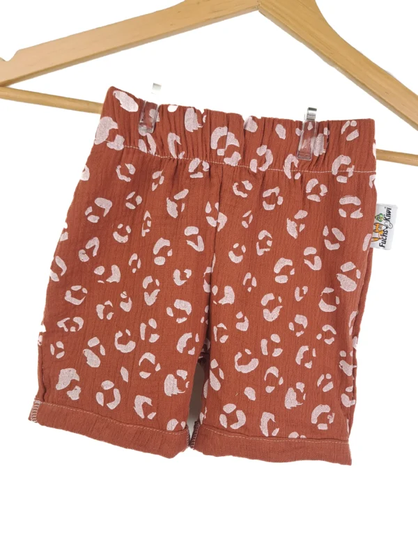Kurze Shorts Musselin Leo rost