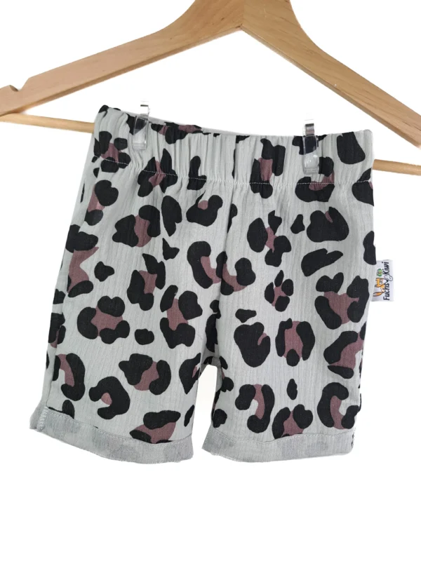 Kurze Shorts Musselin Leo schwarz