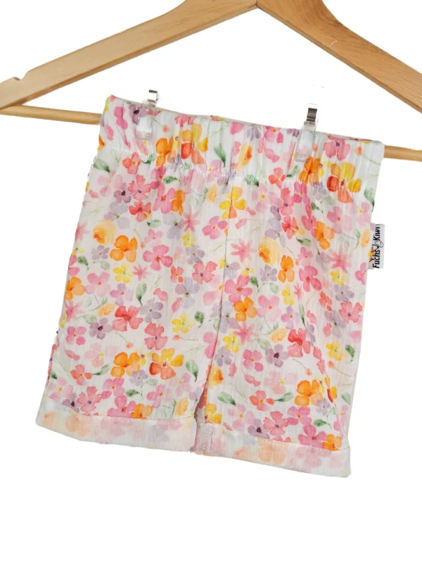 Kurze Shorts Musselin Blümchen bunt