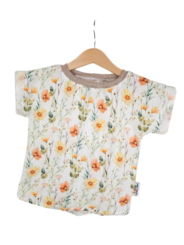 Shirty Musselin Sommerblumen pastell