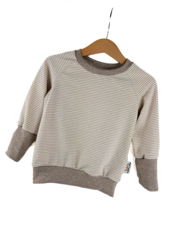 Pullover Streifen beige