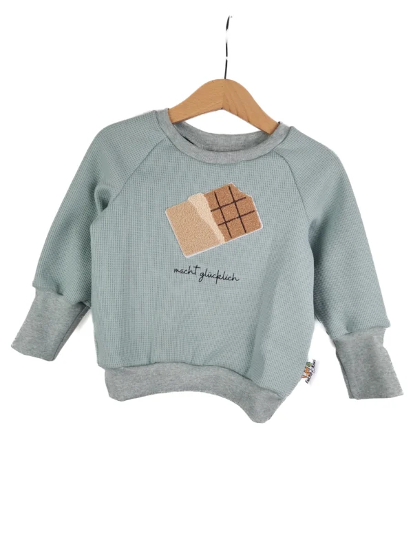 Pullover Schokolade-Patch mint