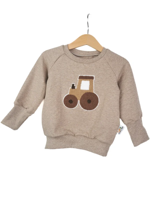 Pullover Traktor-Patch sand