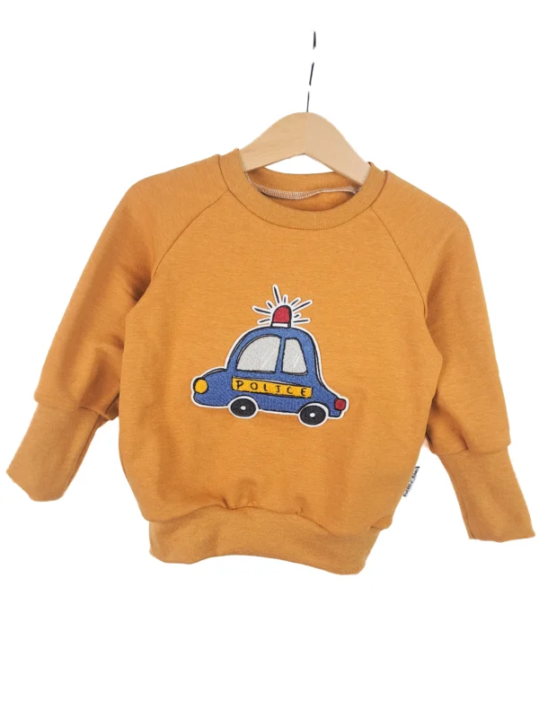 Pullover Polizei-Patch senfgelb