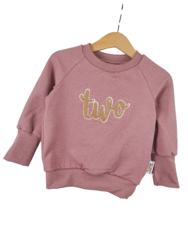 Pullover Two-Patch rosa