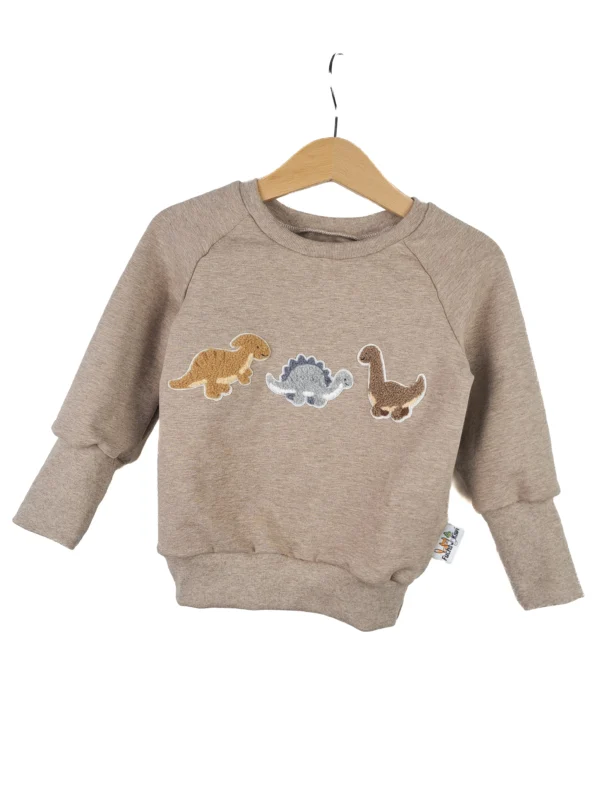 Pullover Dinolieblinge-Patch sand
