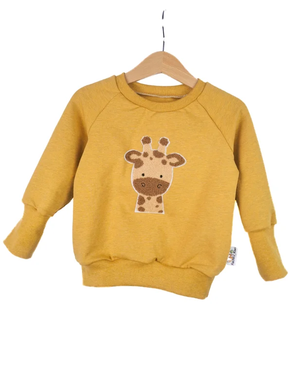 Pullover Giraffenkopf-Patch curry