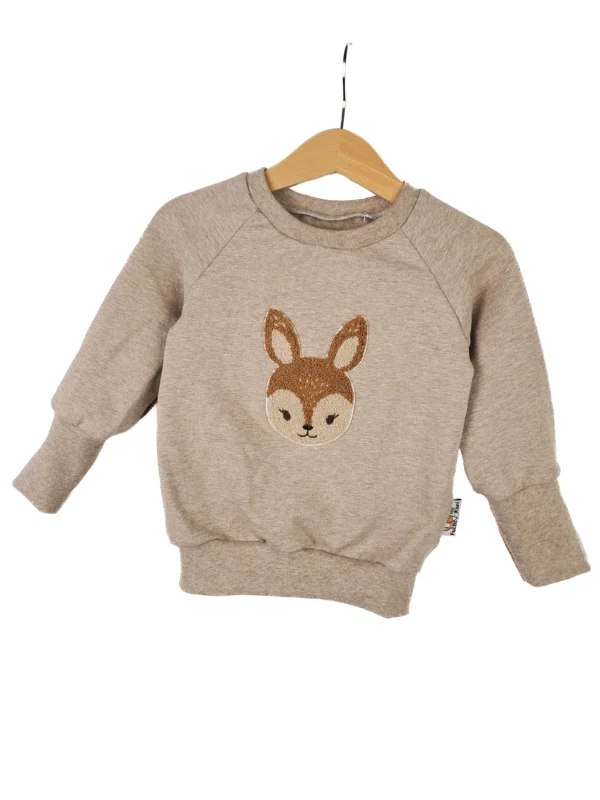 Pullover Reh-Patch sand