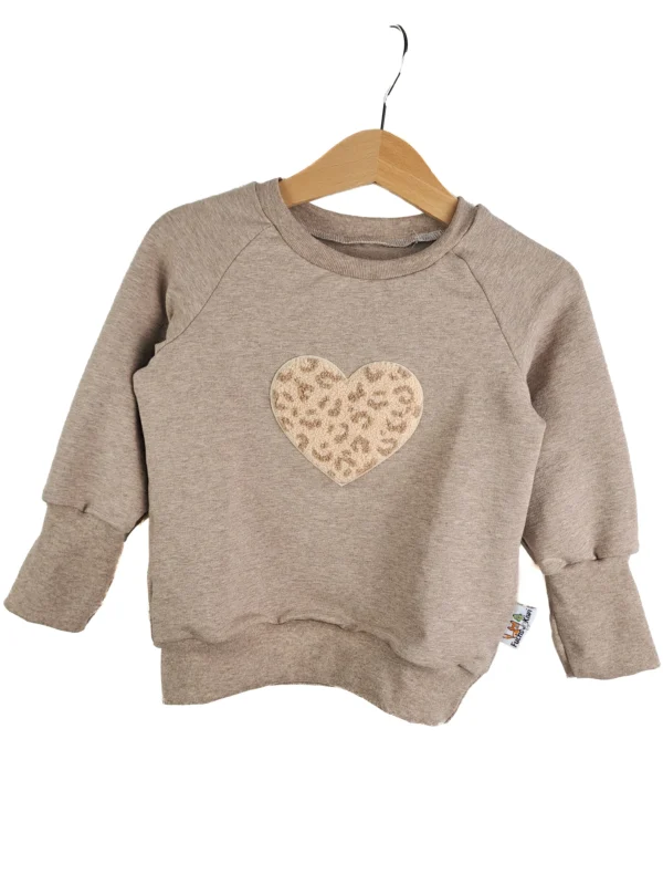Pullover Leo Herz-Patch sand