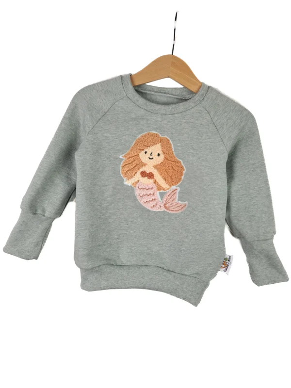 Pullover Meerjungfrau-Patch mint