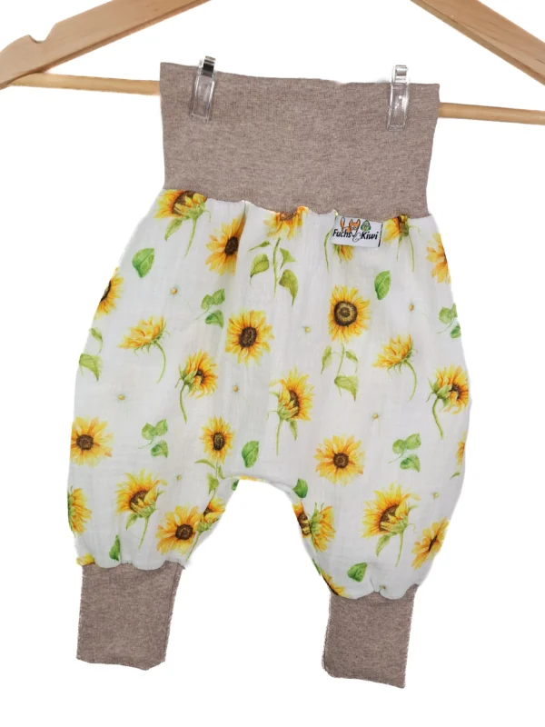 Pumphose Musselin Sonnenblumen