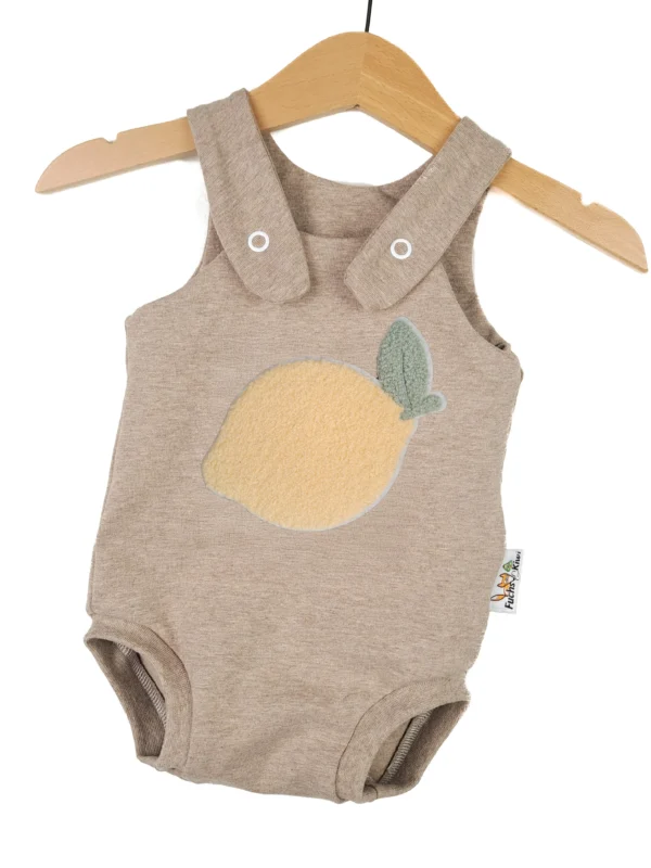 Sommerstrampler Zitrone-Patch sand