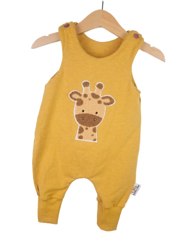 Strampler Giraffenkopf-Patch curry
