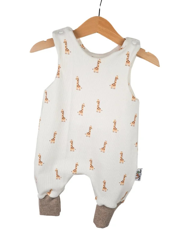 Strampler Feinripp Giraffe