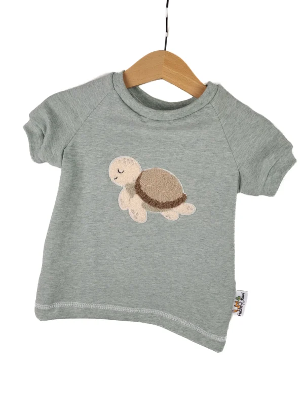 T-Shirt Schildkröte-Patch mint