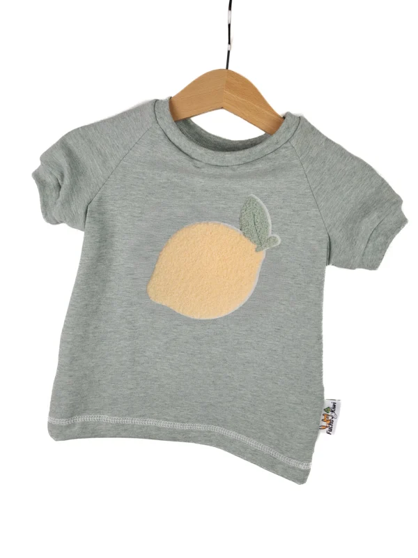 T-Shirt Zitrone-Patch mint