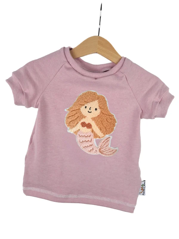 T-Shirt Meerjungfrau-Patch rosa